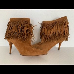 Aquazurra Fringe Booties